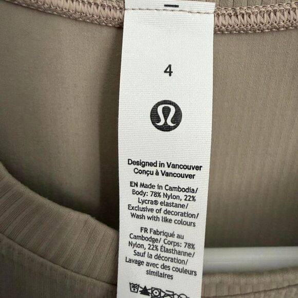 Lululemon Align Maxi Dress Sheer Oak Nulu Size 4 NWOT - Picture 7 of 8